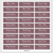 Herfst Love Script Burgundy Guest Adresetiketten Sticker (Vel)