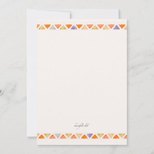 Herfst Lovebirds Save the Date Aankondiging (Achterkant)