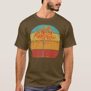 Herfst Lover Natuur Forest Autumn Leaves Retro T-shirt