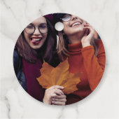 Herfst Luipaard met aangepaste foto Dank u Bedankjes Labels (Achterkant)