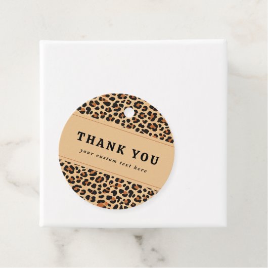 Herfst Luipaard met aangepaste foto Dank u Bedankjes Labels (In situ)