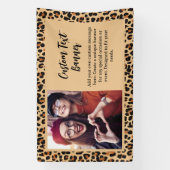 Herfst Luipaardprint met aangepaste foto Spandoek (Verticaal)