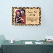 Herfst Luipaardprint met aangepaste foto Spandoek (Beurs)