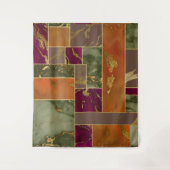 Herfst Luxe | Geometrische Gouden Juwelen Toon Mar Wandkleed (Voorkant)