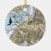 Herfst MA Nautical Chart Keramisch Ornament (Voorkant)