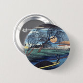Herfst Maan in Seba, Hiroshige Ronde Button 5,7 Cm (Voorkant /achterkant)