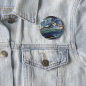 Herfst Maan in Seba, Hiroshige Ronde Button 5,7 Cm (In situ)