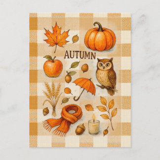 Herfst Magie Ansichtkaart Gezellige Herfst Uil Pom Briefkaart
