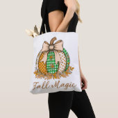 Herfst Magie Patchwork Pompoen Boodschappentas Tote Bag (Dichtbij)