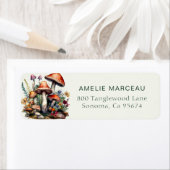 Herfst magische paddestoelen etiket (Insitu)