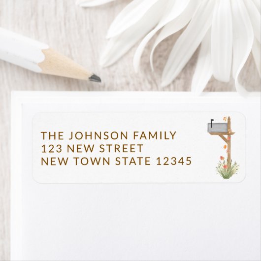 Herfst Mailbox Retouradres Etiket (Insitu)