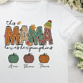 Herfst mama houdt van haar pompoen luipaard t-shirt