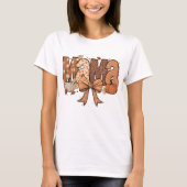 Herfst Mama Pompoen en Bow T-shirt Design (Voorkant)