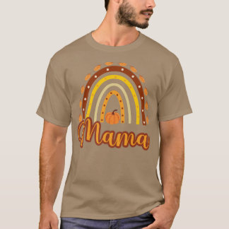 Herfst Mama Rainbow Pumpkin Autumn Leaves Thanksgi T-shirt