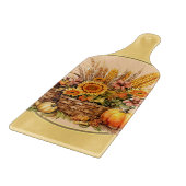 Herfst mand, bloemen, pompoenen, mais peddel snijplank (Hoek)