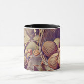 Herfst mand van appels vruchten waterverf mok (Midden)