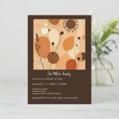 Herfst Mandala Aardse Warm Bloemenpatroon (Staand voorkant)