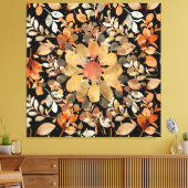 Herfst Mandala bladeren Canvas Afdruk (Insitu (Woonkamer))