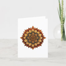 Herfst Mandala Bloemen Groeten Kaart