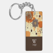 Herfst Mandala Boho Chic Bloemen Tonen Sleutelhanger (Voorkant Links)