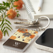 Herfst Mandala Boho Chic Bloemen Tonen Sleutelhanger (Voorkant Rechts)