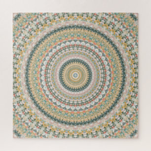 Herfst Mandala Boho Hippie Retro Abstracte Kunst Legpuzzel