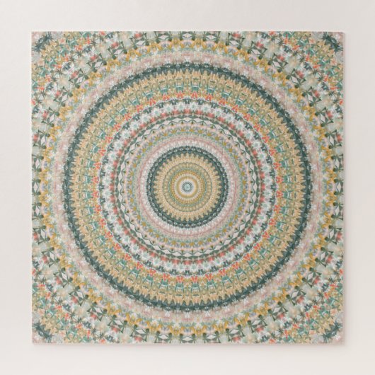 Herfst Mandala Boho Hippie Retro Abstracte Kunst Legpuzzel (Verticaal)