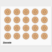 Herfst Mandala Boho Warme Val Aesthetische Decal Ronde Sticker (Vel)
