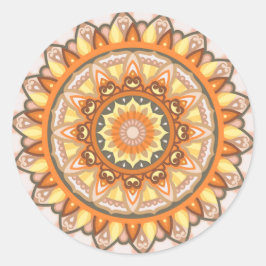 Herfst Mandala Boho Warme Val Aesthetische Decal Ronde Sticker