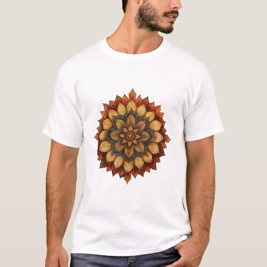 Herfst Mandala Floral T-shirt (Voorkant)
