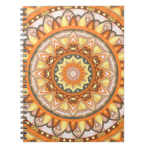 Herfst Mandala Gezellig Boho Geometrisch Patroon Notitieboek