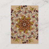 Herfst mandala kunst herfstkleuren hout visitekaartje (Voorkant)