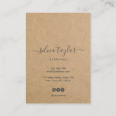 Herfst mandala kunst herfstkleuren hout visitekaartje (Achterkant)