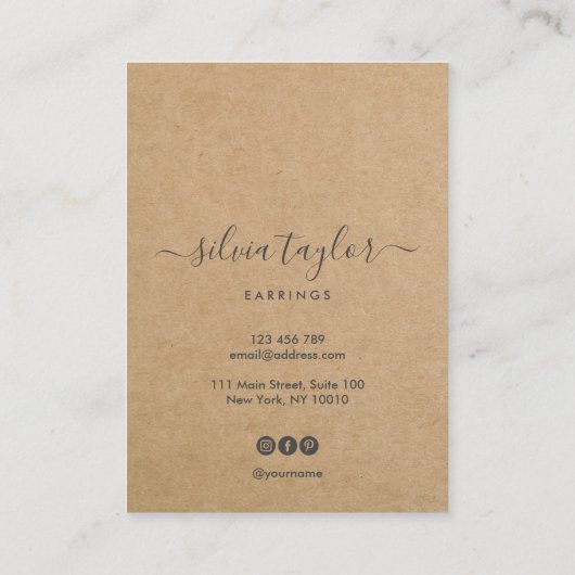 Herfst mandala kunst herfstkleuren hout visitekaartje (Achterkant)