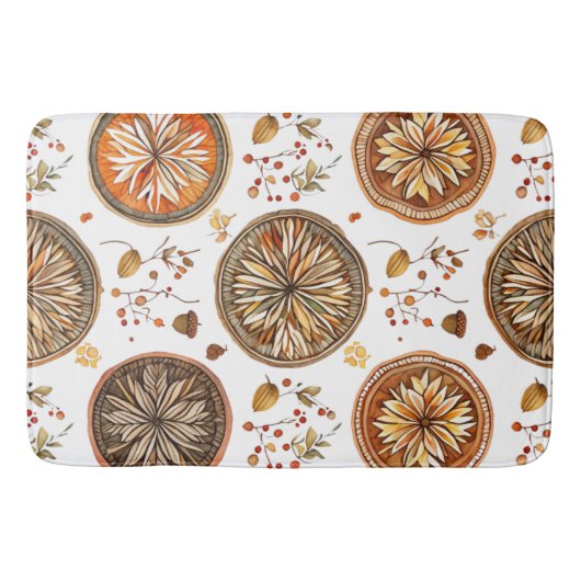 herfst-mandala-patroon badmat (Voorkant)