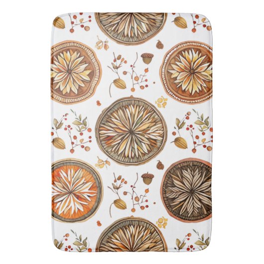 herfst-mandala-patroon badmat (Voorkant Verticaal)