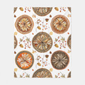herfst-mandala-patroon fleece deken (Voorkant)