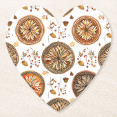 herfst-mandala-patroon kartonnen onderzetters (Voorkant)