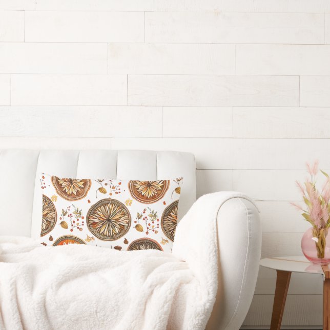 herfst-mandala-patroon kussen (Bank)