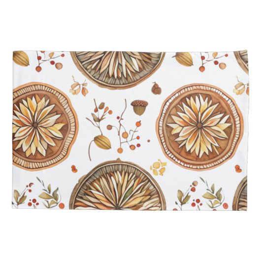 herfst-mandala-patroon kussensloop (Achterkant)