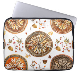 herfst-mandala-patroon laptop sleeve