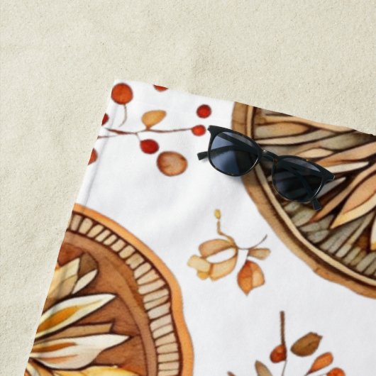 herfst-mandala-patroon strandlaken (In situ)