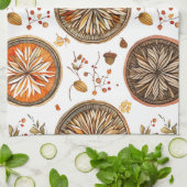 herfst-mandala-patroon theedoek (Gevouwen)