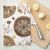 herfst-mandala-patroon theedoek (Quarter Fold)