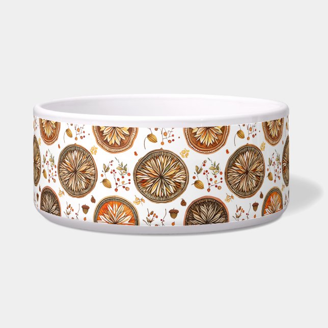 herfst-mandala-patroon voerbakje (Voorkant)