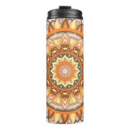 Herfst Mandala Reizen Warme Herfstbladeren Boho Thermosbeker