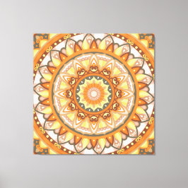 Herfst Mandala Warm Herfst Boho Oranje Knus Canvas Afdruk