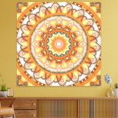 Herfst Mandala Warm Herfst Boho Oranje Knus Canvas Afdruk (Insitu (Woonkamer))