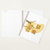 Herfst Maple Bladeren Met Branches En Zonsondergan Planner (Display)