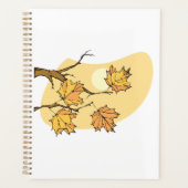 Herfst Maple Bladeren Met Branches En Zonsondergan Planner (Voorkant)